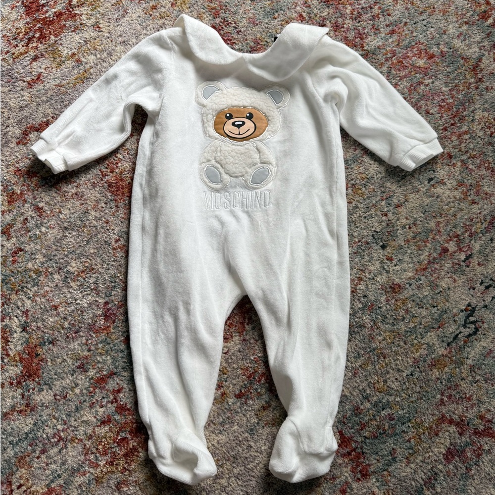 Moschino White Bear Kids Footie